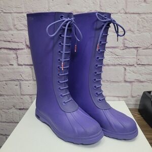 Native Paddington Rain Boots M7/W9 Rubber Purple Waterproof Utility Outdoor Gorp